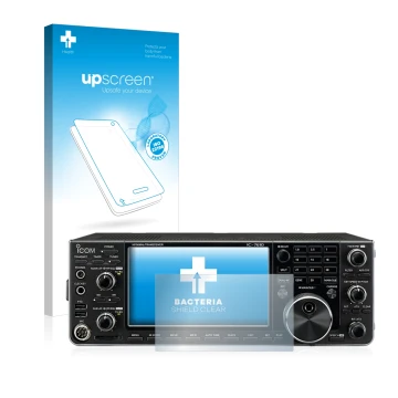 Front side of a product packaging with the brand logo upscreen. Next to it is the device Icom IC-7610 shown with the correspon