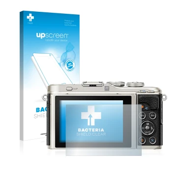 Front side of a product packaging with the brand logo upscreen. Next to it is the device Olympus PEN E-PL9 shown with the corr