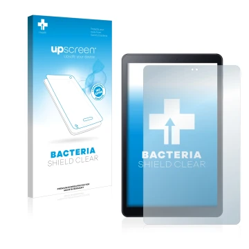 Front side of a product packaging with the brand logo upscreen. Next to it is the device Samsung Galaxy Tab A 10.5 2018 LTE sh