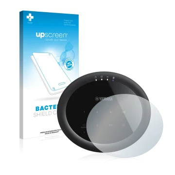 Front side of a product packaging with the brand logo upscreen. Next to it is the device Yamaha MusicCast 20 shown with the co