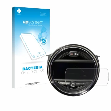 Front side of a product packaging with the brand logo upscreen. Next to it is the device Mini Cooper F56 (8.8