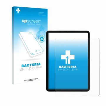 Front side of a product packaging with the brand logo upscreen. Next to it is the device Apple iPad Pro 12.9