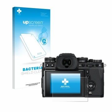 Front side of a product packaging with the brand logo upscreen. Next to it is the device Fujifilm X-T3 shown with the correspo