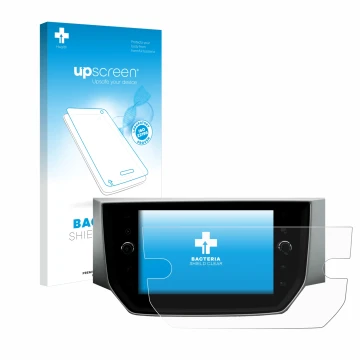 Front side of a product packaging with the brand logo upscreen. Next to it is the device Seat Ibiza Media System Pro 8