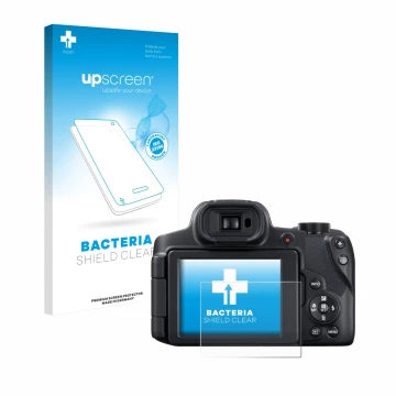 Front side of a product packaging with the brand logo upscreen. Next to it is the device Canon PowerShot SX70 HS shown with th