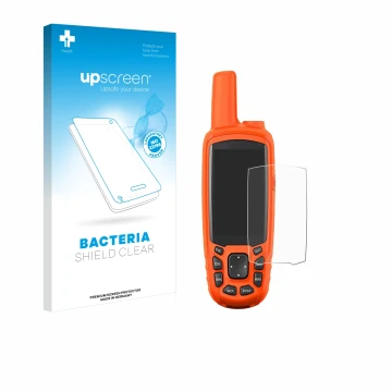 Front side of a product packaging with the brand logo upscreen. Next to it is the device Garmin Astro 430 shown with the corre