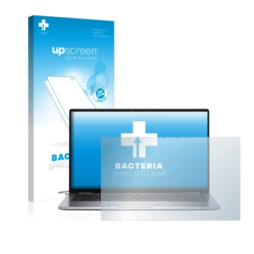 Front side of a product packaging with the brand logo upscreen. Next to it is the device Dell Latitude 7400 2-in-1 shown with 