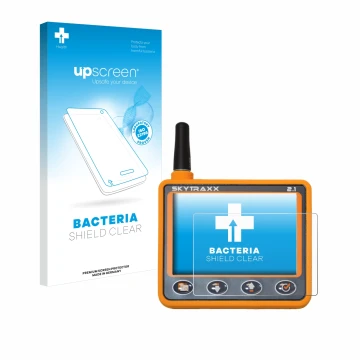 Front side of a product packaging with the brand logo upscreen. Next to it is the device Skytraxx 2.1 Vario shown with the cor