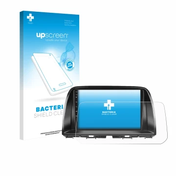 Front side of a product packaging with the brand logo upscreen. Next to it is the device Mazda CX-5 2017 Infotainment System s