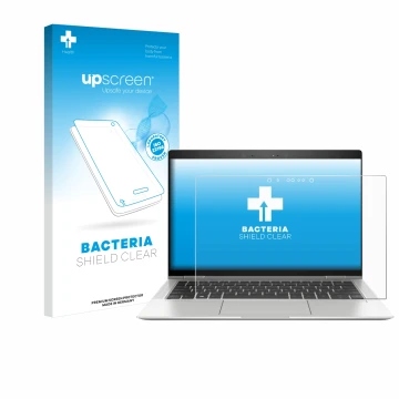 Front side of a product packaging with the brand logo upscreen. Next to it is the device HP EliteBook x360 1030 G3 shown with 