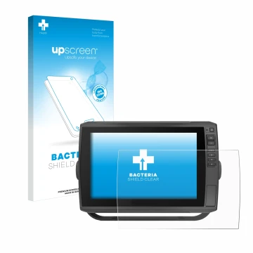 Front side of a product packaging with the brand logo upscreen. Next to it is the device Garmin ECHOMAP Ultra 102sv shown with