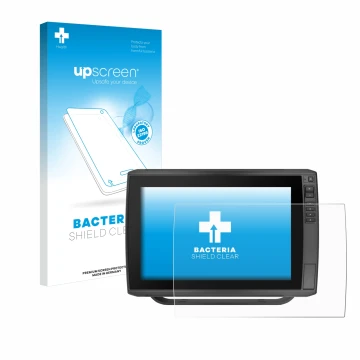 Front side of a product packaging with the brand logo upscreen. Next to it is the device Garmin ECHOMAP Ultra 122sv shown with