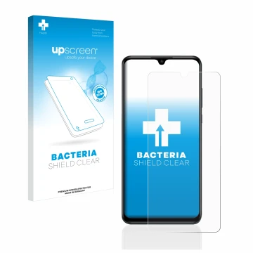 Front side of a product packaging with the brand logo upscreen. Next to it is the device Huawei P30 lite shown with the corres