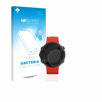 Front side of a product packaging with the brand logo upscreen. Next to it is the device Garmin Forerunner 45 shown with the c