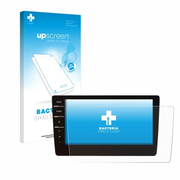 Front side of a product packaging with the brand logo upscreen. Next to it is the device Volkswagen Tiguan 2019 Discover Pro 9
