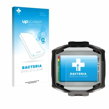 Front side of a product packaging with the brand logo upscreen. Next to it is the device Mares Quad shown with the correspondi