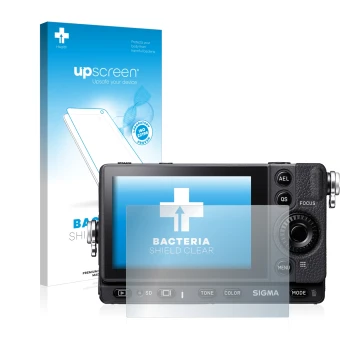 Front side of a product packaging with the brand logo upscreen. Next to it is the device Sigma FP shown with the corresponding