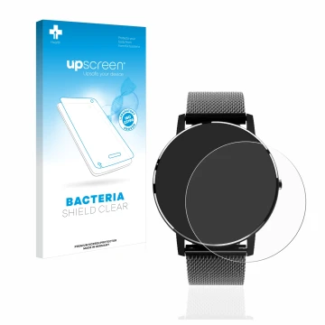 Front side of a product packaging with the brand logo upscreen. Next to it is the device Holalei Fitness Tracker 1.3