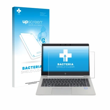 Front side of a product packaging with the brand logo upscreen. Next to it is the device HP EliteBook 840 G5 Non-Touch shown w