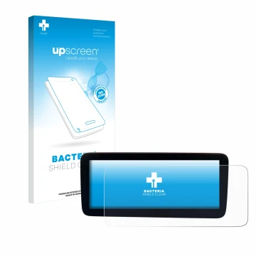 Front side of a product packaging with the brand logo upscreen. Next to it is the device Mercedes-Benz Actros 2019 Cockpit 12