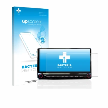 Front side of a product packaging with the brand logo upscreen. Next to it is the device Kia XCeed 2019 Infotainment System 10