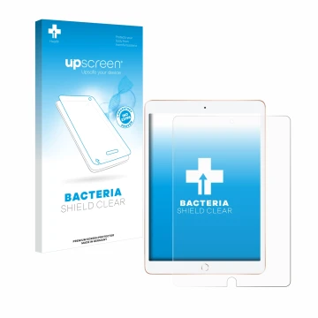 Front side of a product packaging with the brand logo upscreen. Next to it is the device Apple iPad 10.2