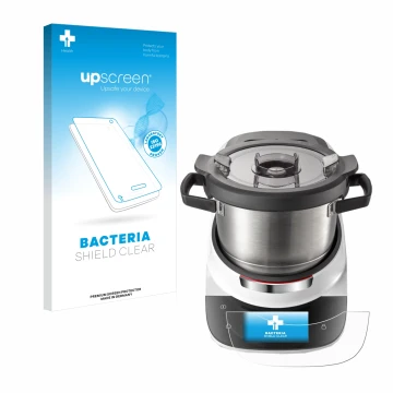 Front side of a product packaging with the brand logo upscreen. Next to it is the device Bosch Cookit shown with the correspon