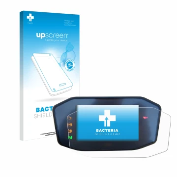 Front side of a product packaging with the brand logo upscreen. Next to it is the device KTM 890 Duke R 2020 TFT Screen shown 