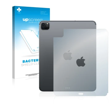 Front side of a product packaging with the brand logo upscreen. Next to it is the device Apple iPad Pro 11