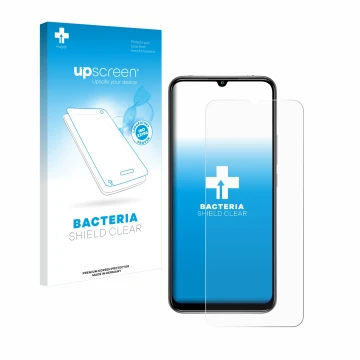 Front side of a product packaging with the brand logo upscreen. Next to it is the device Xiaomi Mi 10 Lite shown with the corr