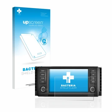 Front side of a product packaging with the brand logo upscreen. Next to it is the device Seat Leon 5F 2018 Media System Plus 2