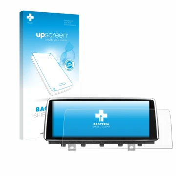 Front side of a product packaging with the brand logo upscreen. Next to it is the device BMW X5 F15 2013-2018 Infotainment Sys