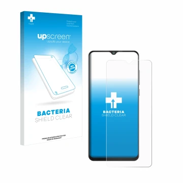 Front side of a product packaging with the brand logo upscreen. Next to it is the device Cubot Note 20 shown with the correspo