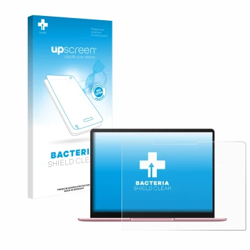 Front side of a product packaging with the brand logo upscreen. Next to it is the device Huawei MateBook 13 2020 shown with th