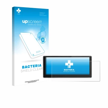 Front side of a product packaging with the brand logo upscreen. Next to it is the device Joying 4G Car Radio 10.25