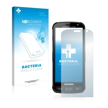 Front side of a product packaging with the brand logo upscreen. Next to it is the device Brondi Amico shown with the correspon