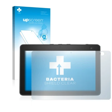 Front side of a product packaging with the brand logo upscreen. Next to it is the device Amazon Echo Show 10 (3th Gen.) shown 