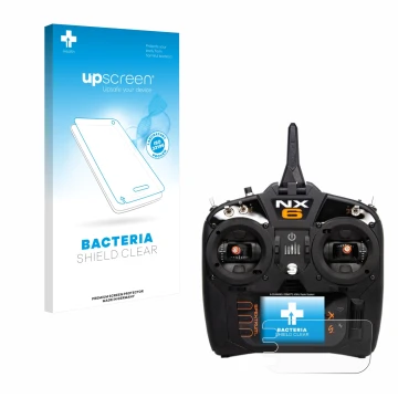 Front side of a product packaging with the brand logo upscreen. Next to it is the device Spektrum NX10 shown with the correspo