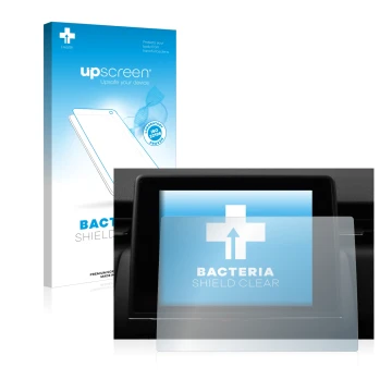 Front side of a product packaging with the brand logo upscreen. Next to it is the device Renault Zoe Easy Link 7