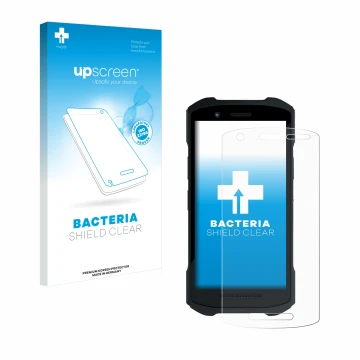 Front side of a product packaging with the brand logo upscreen. Next to it is the device Zebra TC26 shown with the correspondi