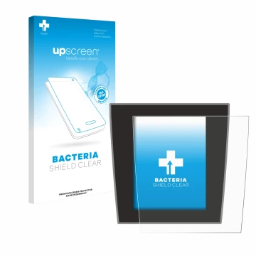 Front side of a product packaging with the brand logo upscreen. Next to it is the device Porsche Taycan 2021 Infotainment Syst