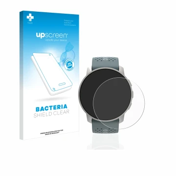 Front side of a product packaging with the brand logo upscreen. Next to it is the device Suunto 9 Peak shown with the correspo