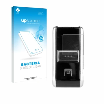 Front side of a product packaging with the brand logo upscreen. Next to it is the device Opticon OPN-2001 shown with the corre