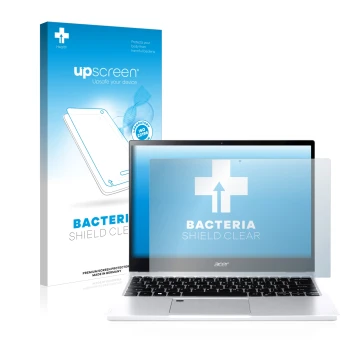 Front side of a product packaging with the brand logo upscreen. Next to it is the device Acer Spin 3 SP313-51N shown with the 