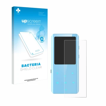 Front side of a product packaging with the brand logo upscreen. Next to it is the device AGPtek A19X shown with the correspond