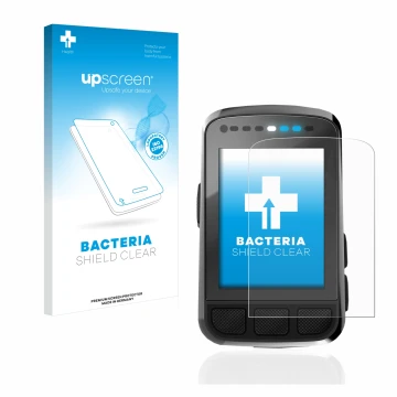 Front side of a product packaging with the brand logo upscreen. Next to it is the device Wahoo Elemnt Bolt V2 GPS shown with t