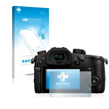 Front side of a product packaging with the brand logo upscreen. Next to it is the device Panasonic Lumix DC-GH5 II shown with 