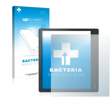 Front side of a product packaging with the brand logo upscreen. Next to it is the device Kobo Elipsa shown with the correspond