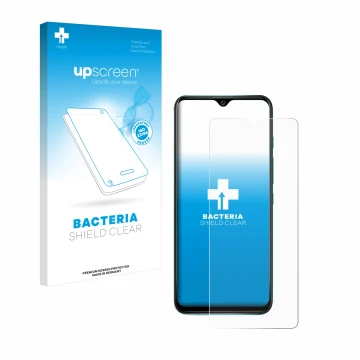 Front side of a product packaging with the brand logo upscreen. Next to it is the device Wiko Power U30 shown with the corresp