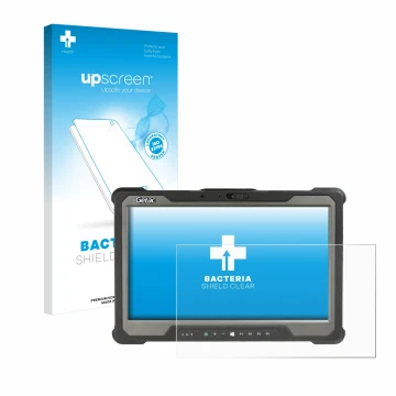 Front side of a product packaging with the brand logo upscreen. Next to it is the device Getac A140 shown with the correspondi